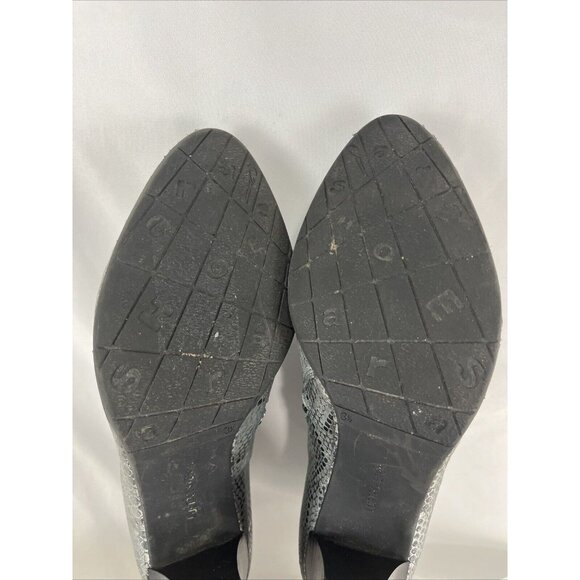 Ara Silver Metallic Snakeskin-Patterned German Booties - Picture 13 of 16